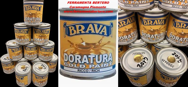 SMALTO 125 ml BRAVA DORATURA a pennello ORO RICCO pronto uso no diluire